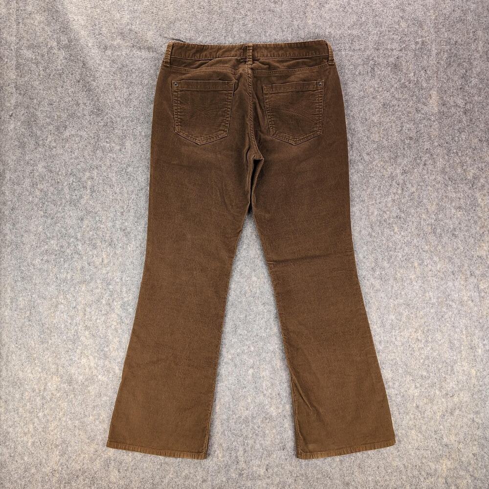 Eddie Bauer Pants Womens 8 Short Brown Corduroy Straight Leg Stretch Casual - Picture 2 of 10
